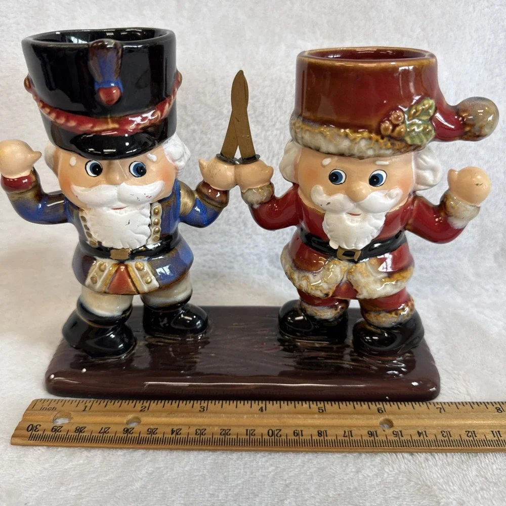 Yankee Candle Christmas Dueling Nutcracker Tea Lights Candle‎ Holder 7x6